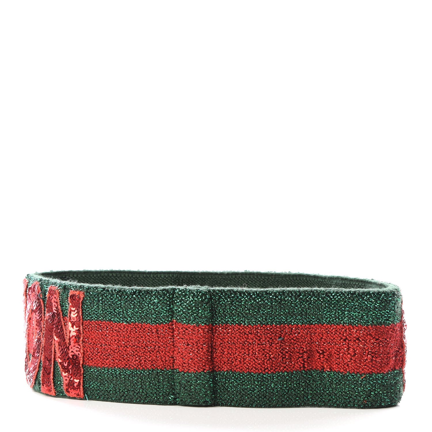 Gucci Sequin Headband Medium Red Green 2 of 4
