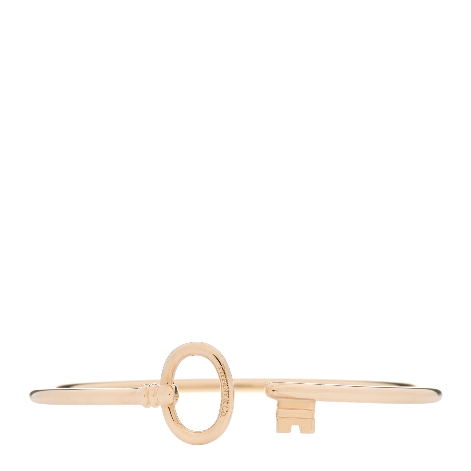 Tiffany 18K Yellow Gold Keys Wire Bracelet 1 of 4