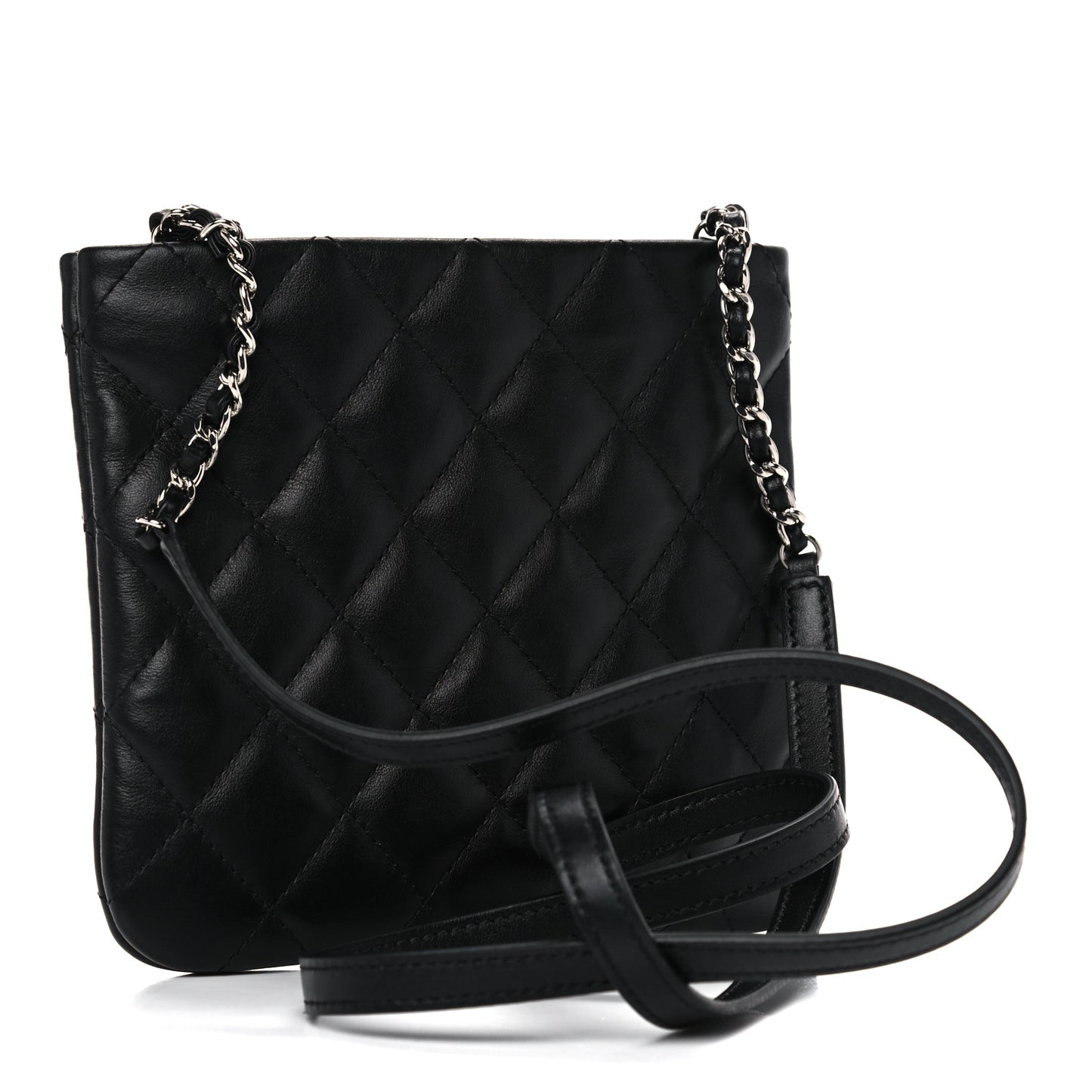 Lambskin Quilted Crossbody Bag Black