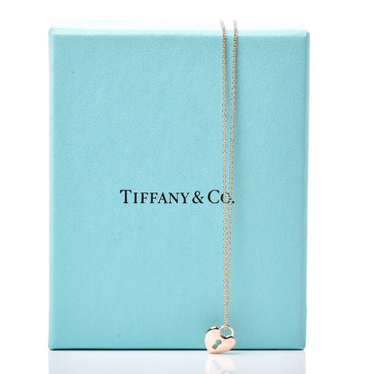 Tiffany 18K Rose Gold Mini Heart Lock Pendant Necklace 8 of 8