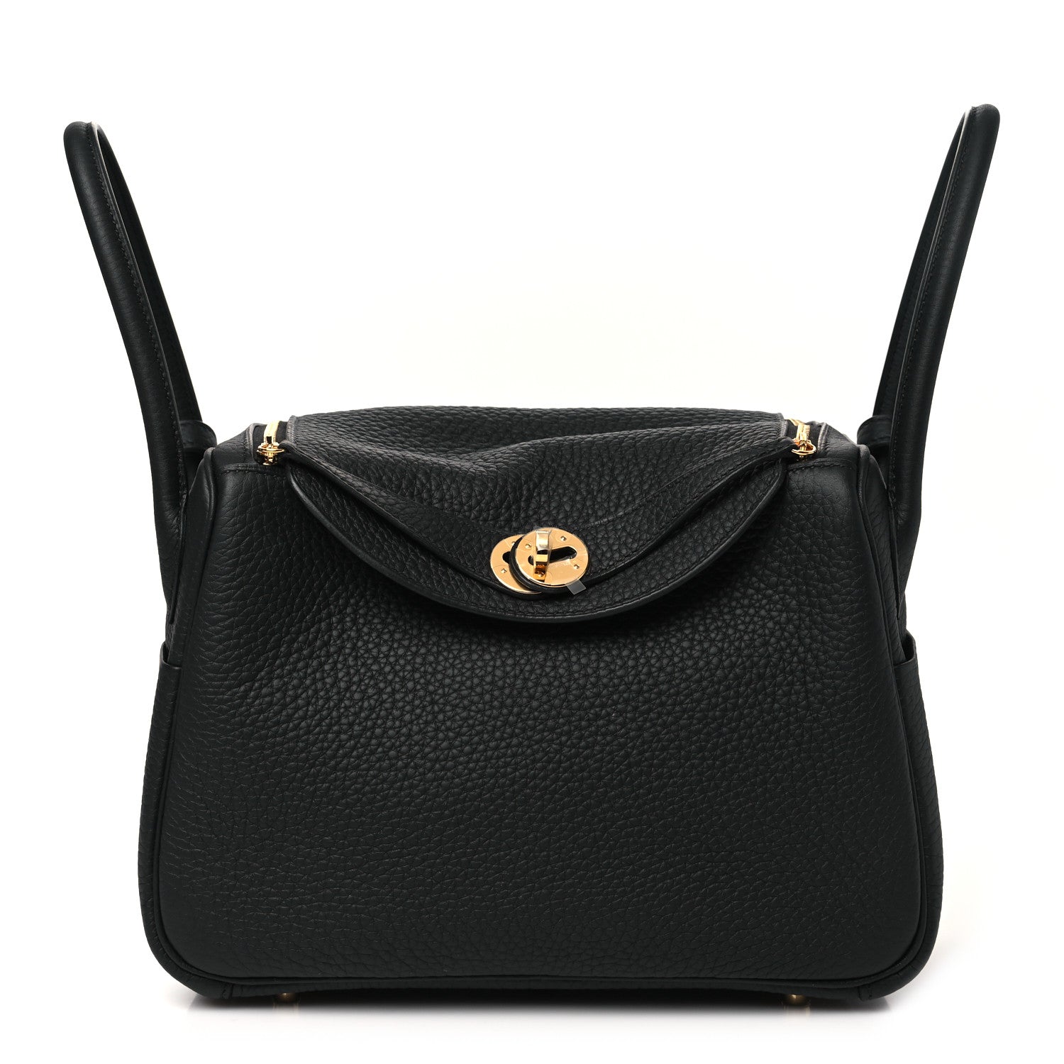 Hermes Taurillon Clemence Lindy 26 Black 1 of 10