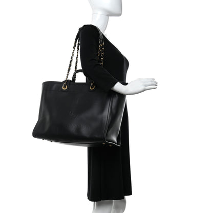 Chanel Calfskin Medium Deauville Tote Black 2 of 10
