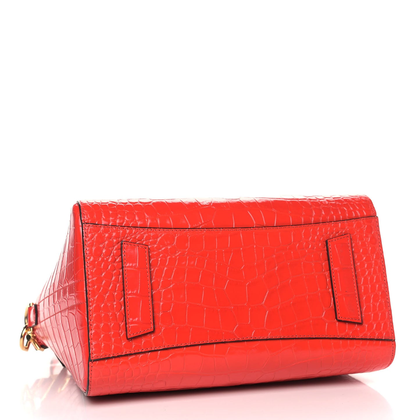 Calfskin Crocodile Embossed Small Antigona Red