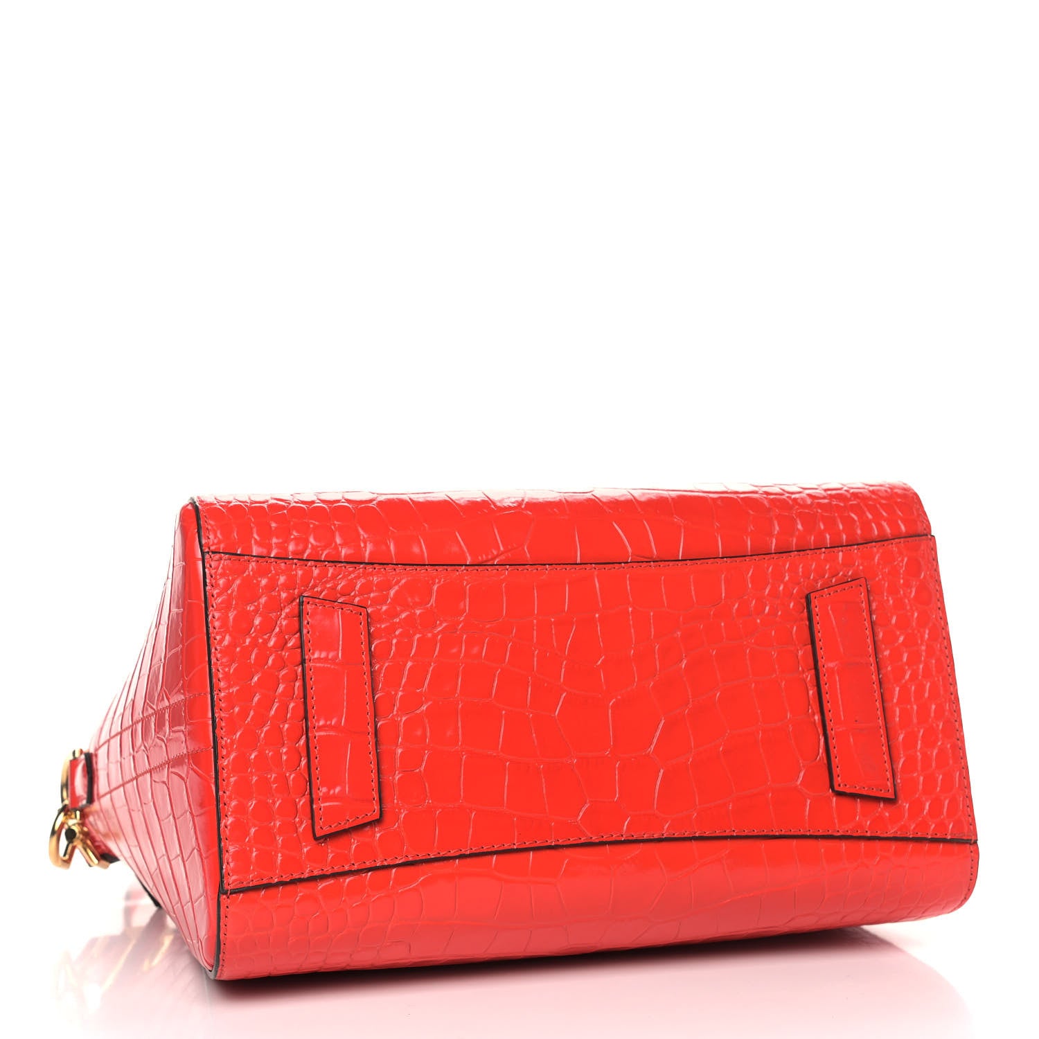 Givenchy Calfskin Crocodile Embossed Small Antigona Red 3 of 8