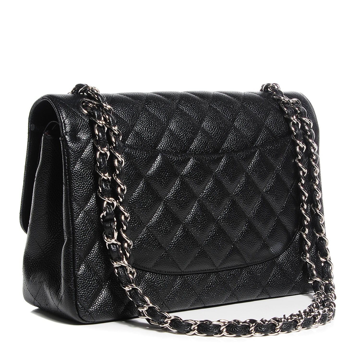 Chanel Caviar Quilted Jumbo Double Flap Black 3 of 9