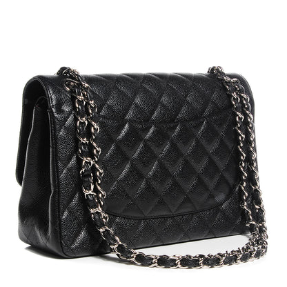 Chanel Caviar Quilted Jumbo Double Flap Black 3 of 9