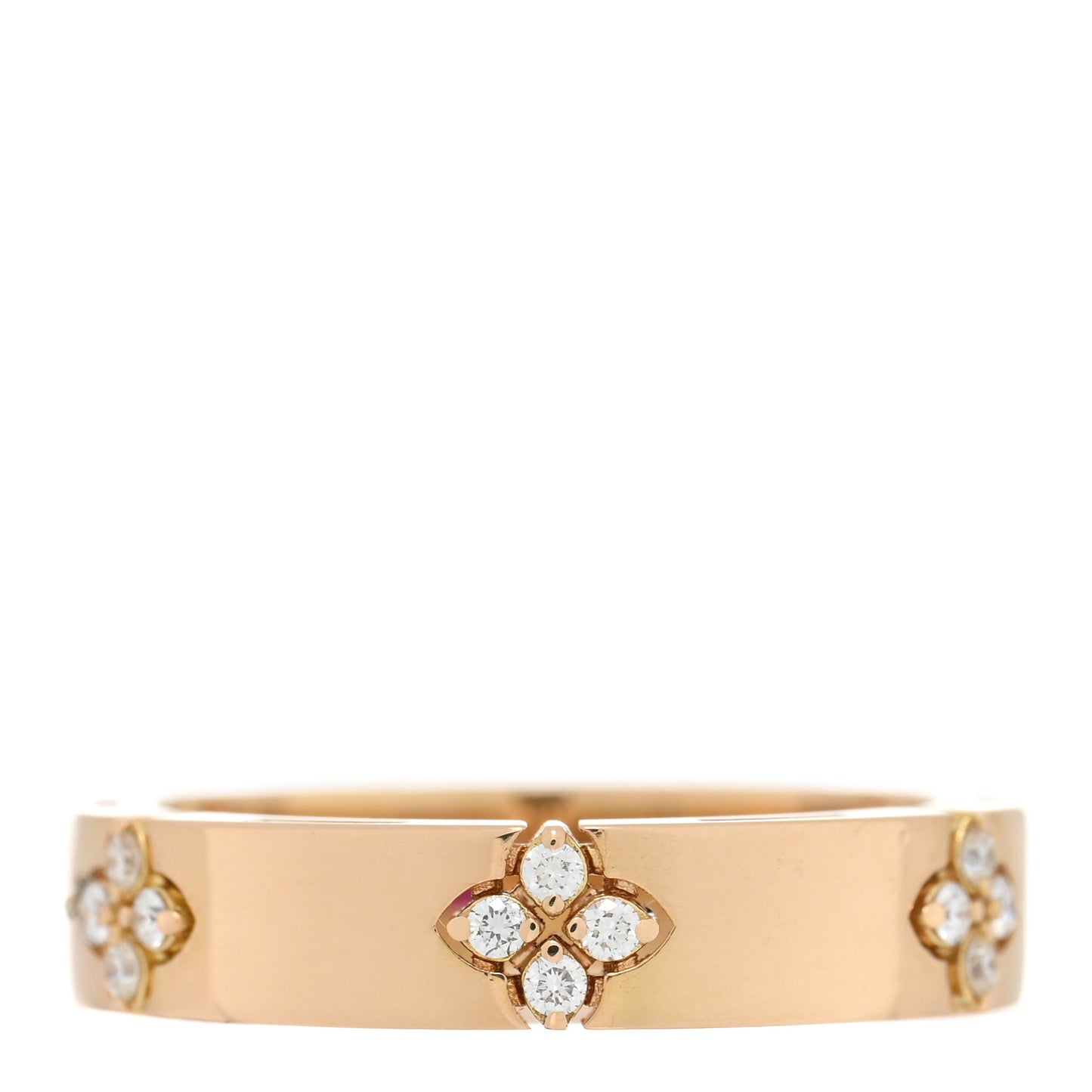 18K Yellow Gold Diamond Narrow Love in Verona Band Ring 54 6.75