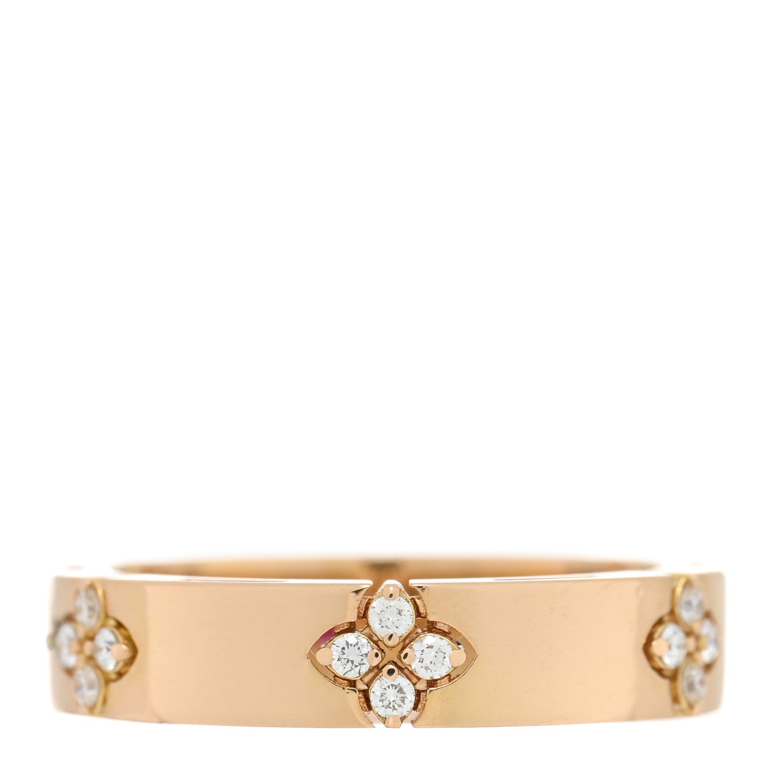 Roberto Coin 18K Yellow Gold Diamond Narrow Love in Verona Band Ring 54 6.75 1 of 4