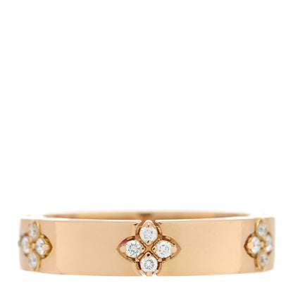 Roberto Coin 18K Yellow Gold Diamond Narrow Love in Verona Band Ring 54 6.75 1 of 4