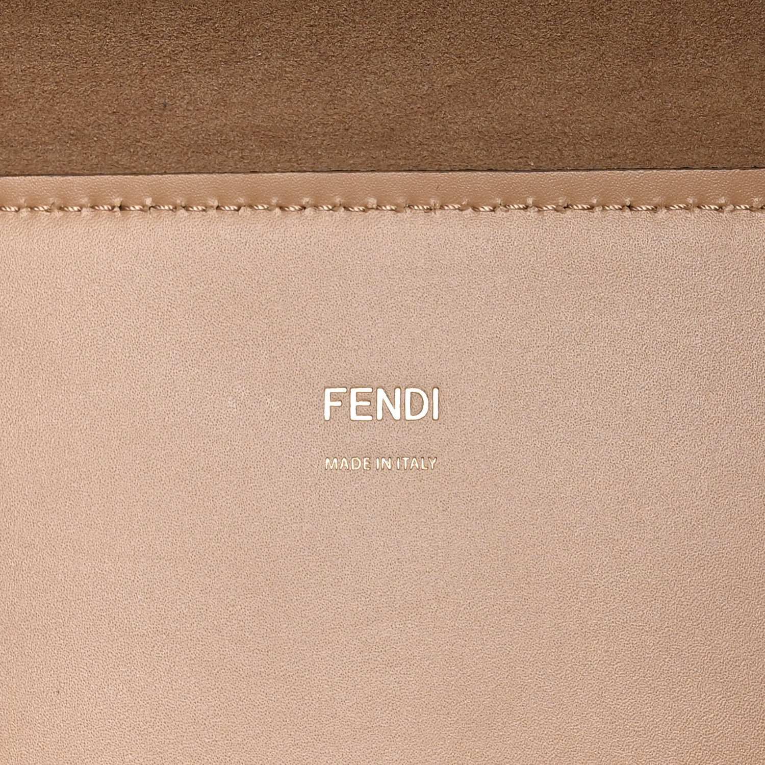 Fendi Vitello King Plexiglass Elaphe Python Print Logo Medium Fendi Sunshine Shopper Tote Miele Scuro Makeup 6 of 9