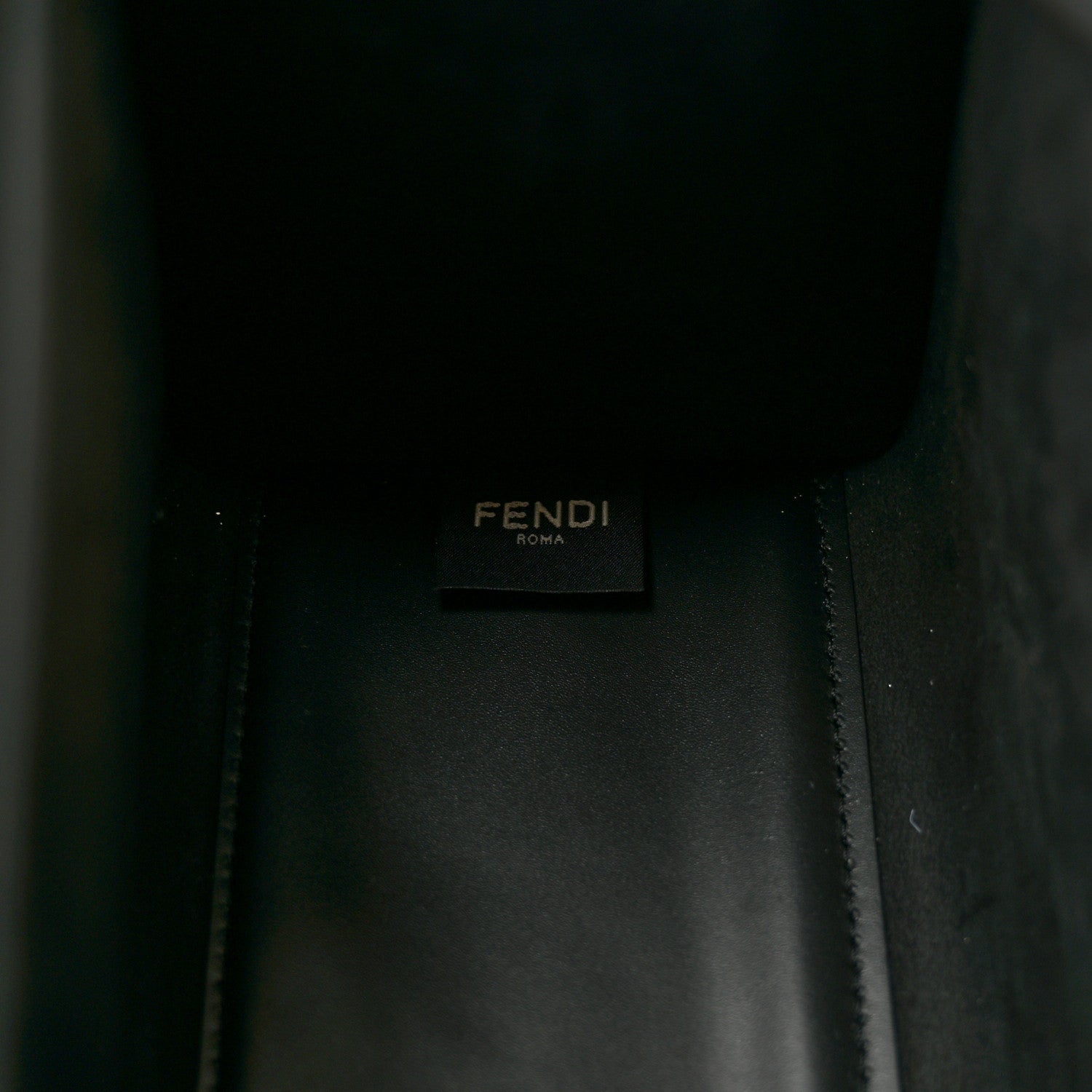 Fendi Vitello King Plexiglass Logo Embossed Small Fendi Sunshine Shopper Tote Black 6 of 9