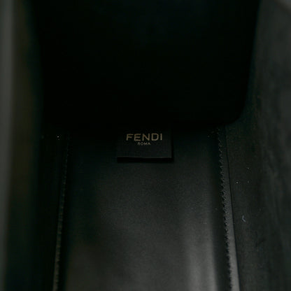 Fendi Vitello King Plexiglass Logo Embossed Small Fendi Sunshine Shopper Tote Black 6 of 9
