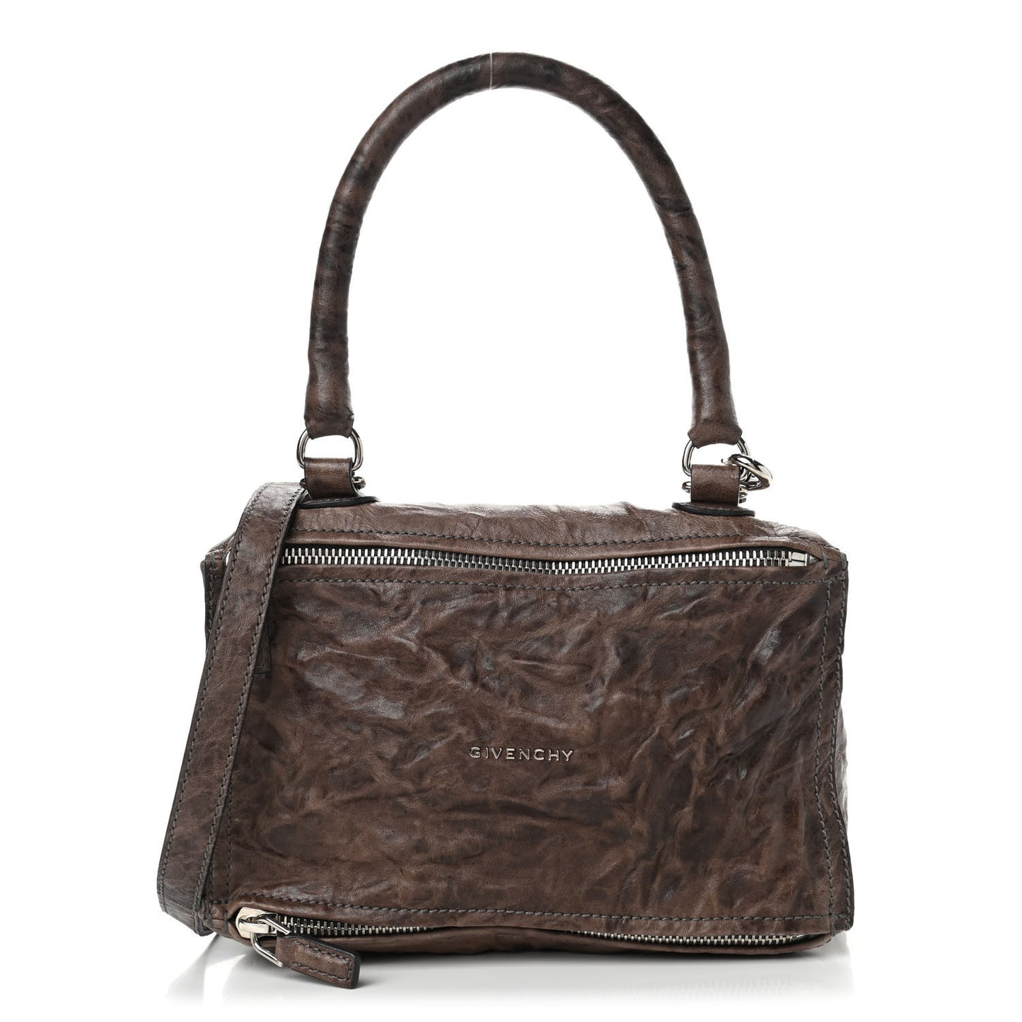Tumbled Sheepskin Small Pandora Charcoal
