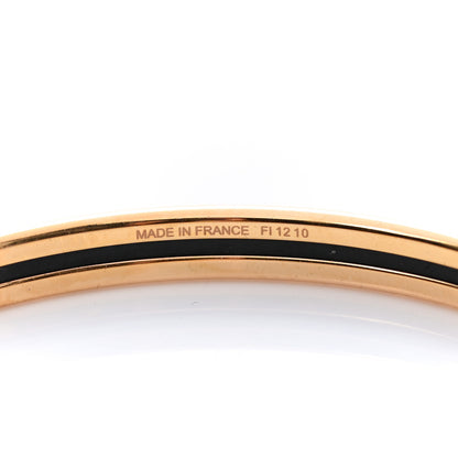 Hermes Enamel Printed Extra Narrow Printed Bracelet 65 Black 5 of 6