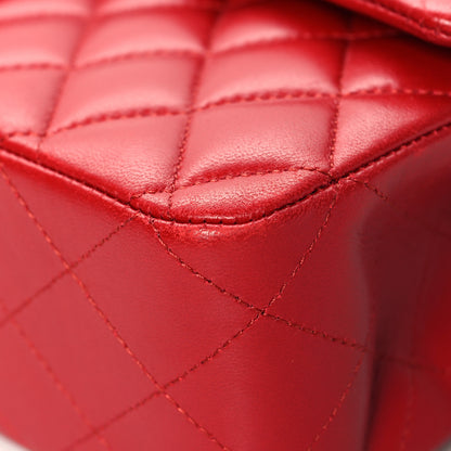 Chanel Lambskin Quilted Medium Double Flap Red 11 of 12