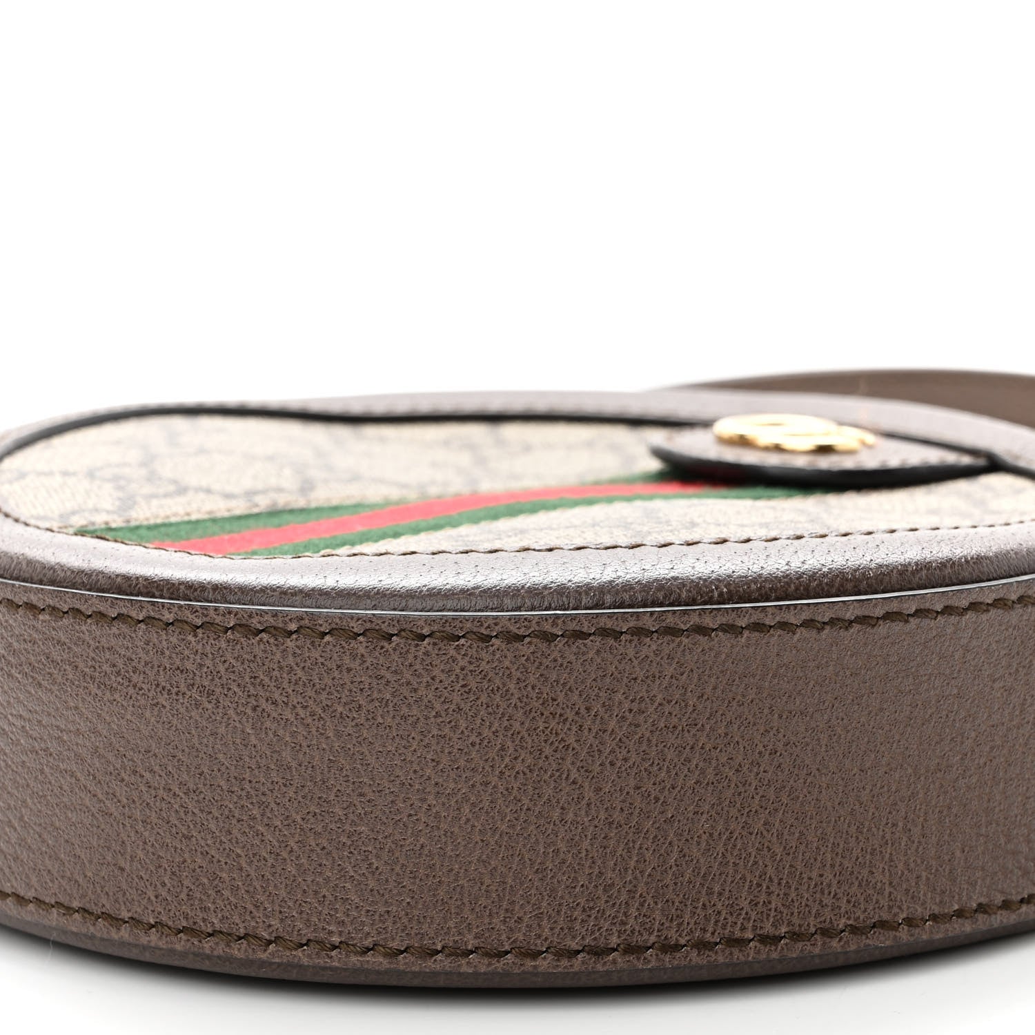 Gucci GG Supreme Monogram Web Mini Ophidia Round Shoulder Bag Brown 10 of 10