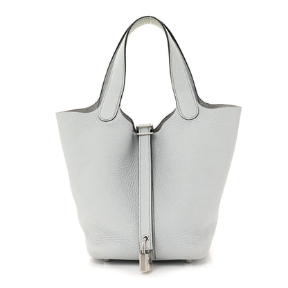 Hermes Taurillon Clemence Picotin Lock 18 PM Bleu Pale 1 of 11