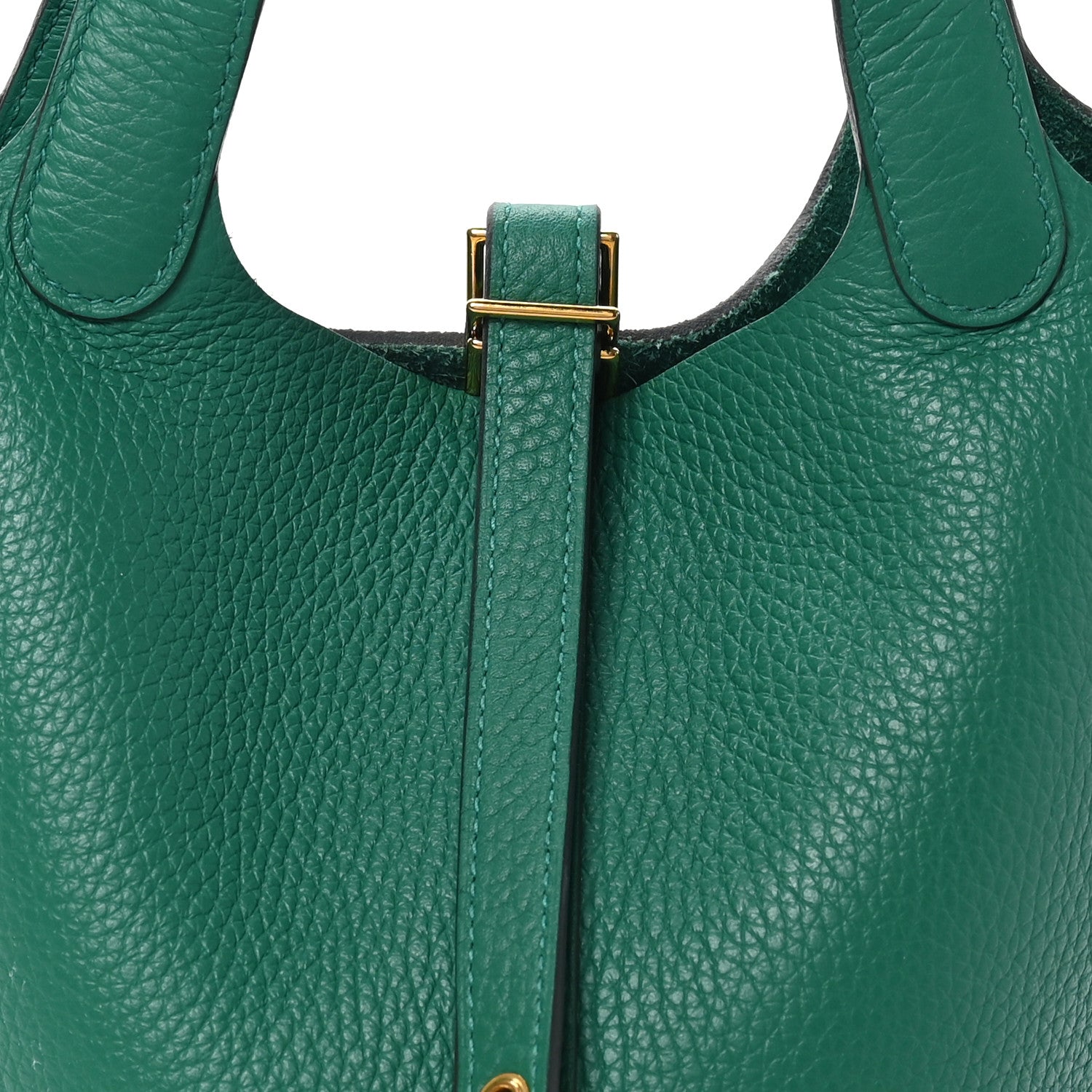 Hermes Taurillon Clemence Picotin Lock 18 PM Vert Jade Vert Jade 8 of 10
