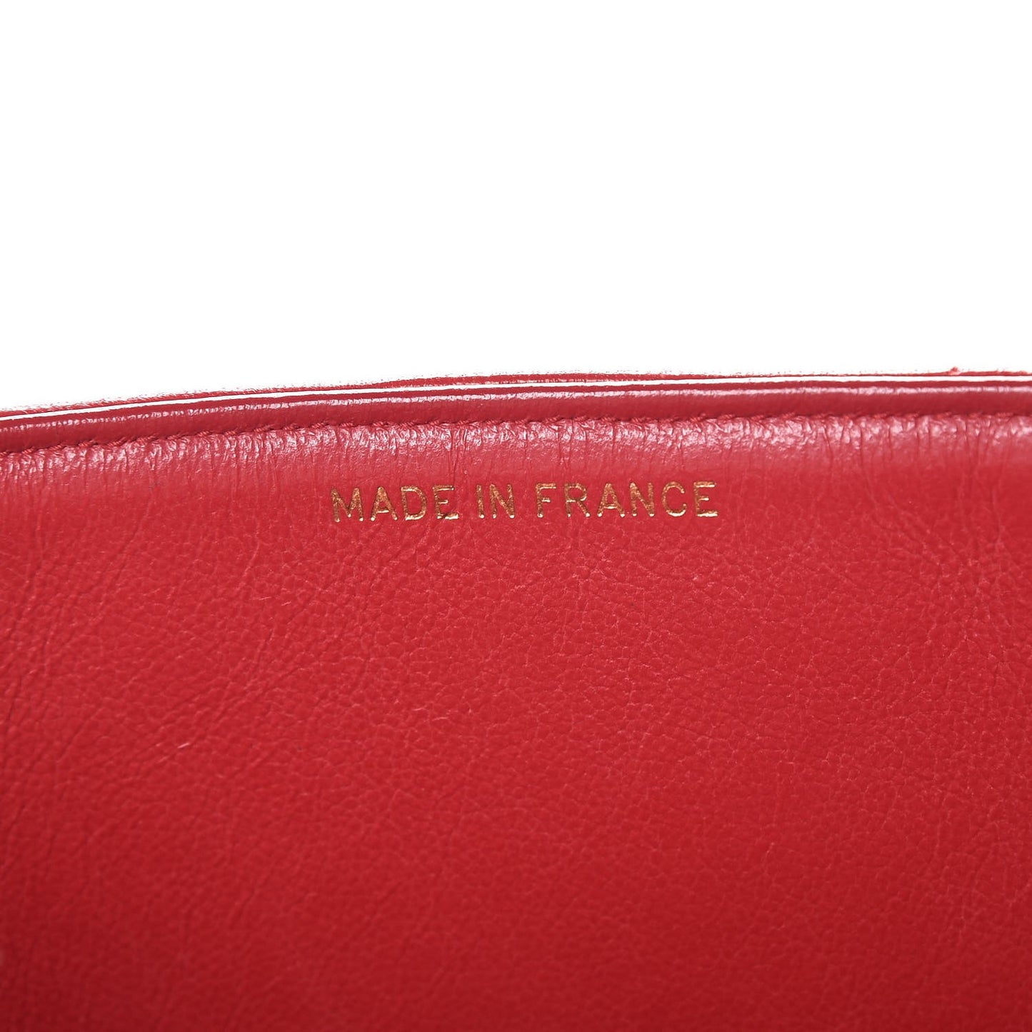 Lambskin Vertical Quilt Jumbo Single Flap Red