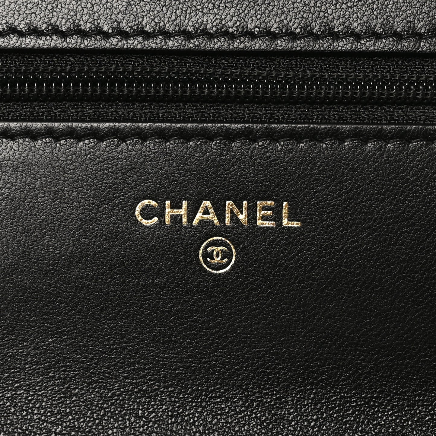 Lambskin Quilted Chanel 19 Wallet On Chain WOC Black