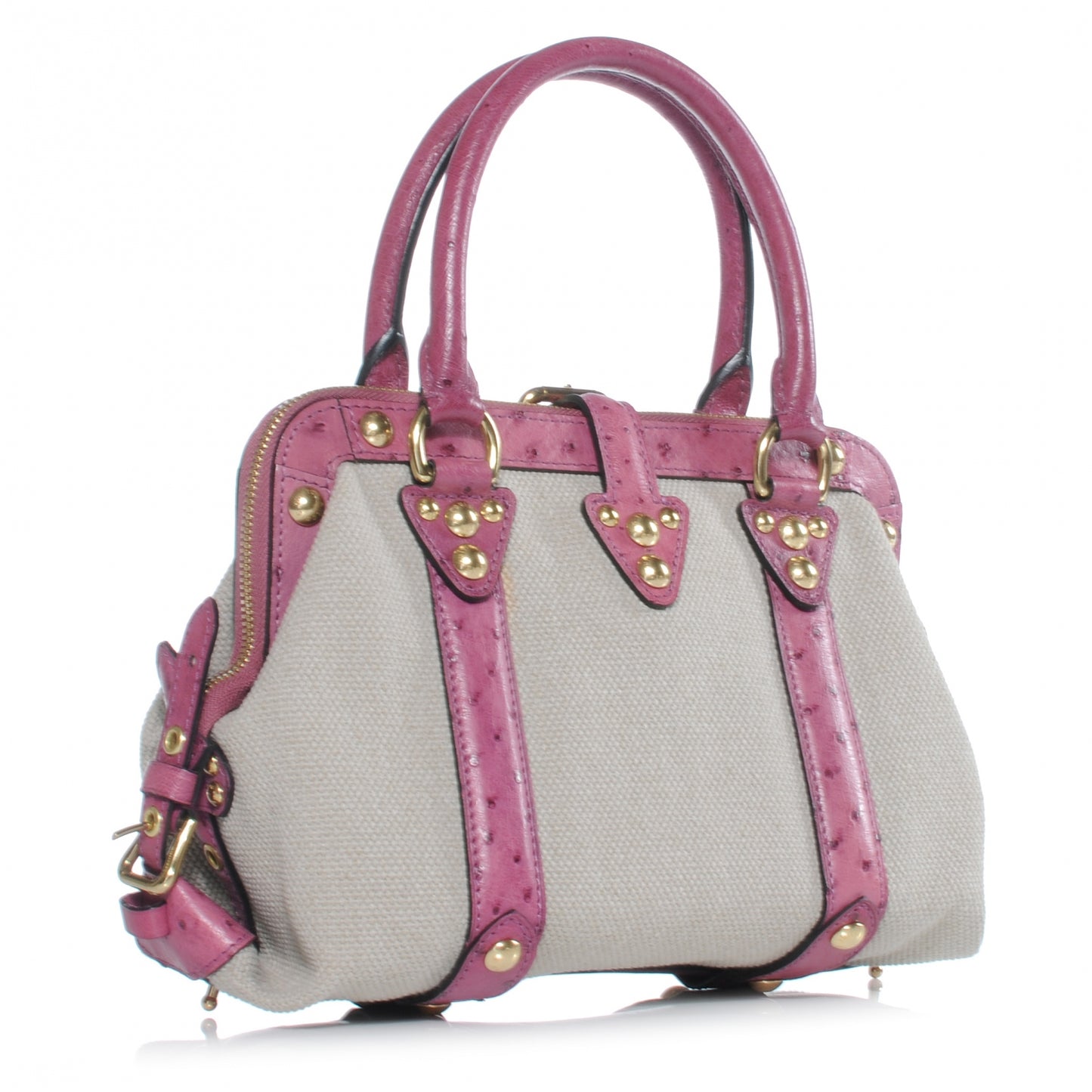 Toile Ostrich Trianon Sac de Nuit MM Lilac