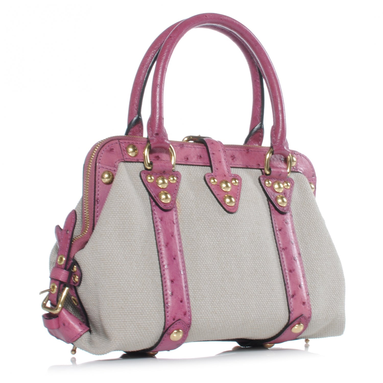 Louis Vuitton Toile Ostrich Trianon Sac de Nuit MM Lilac 3 of 8