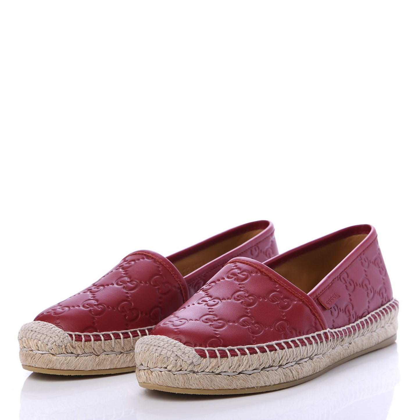 Guccissima Signature Espadrilles 35 Hibiscus Red