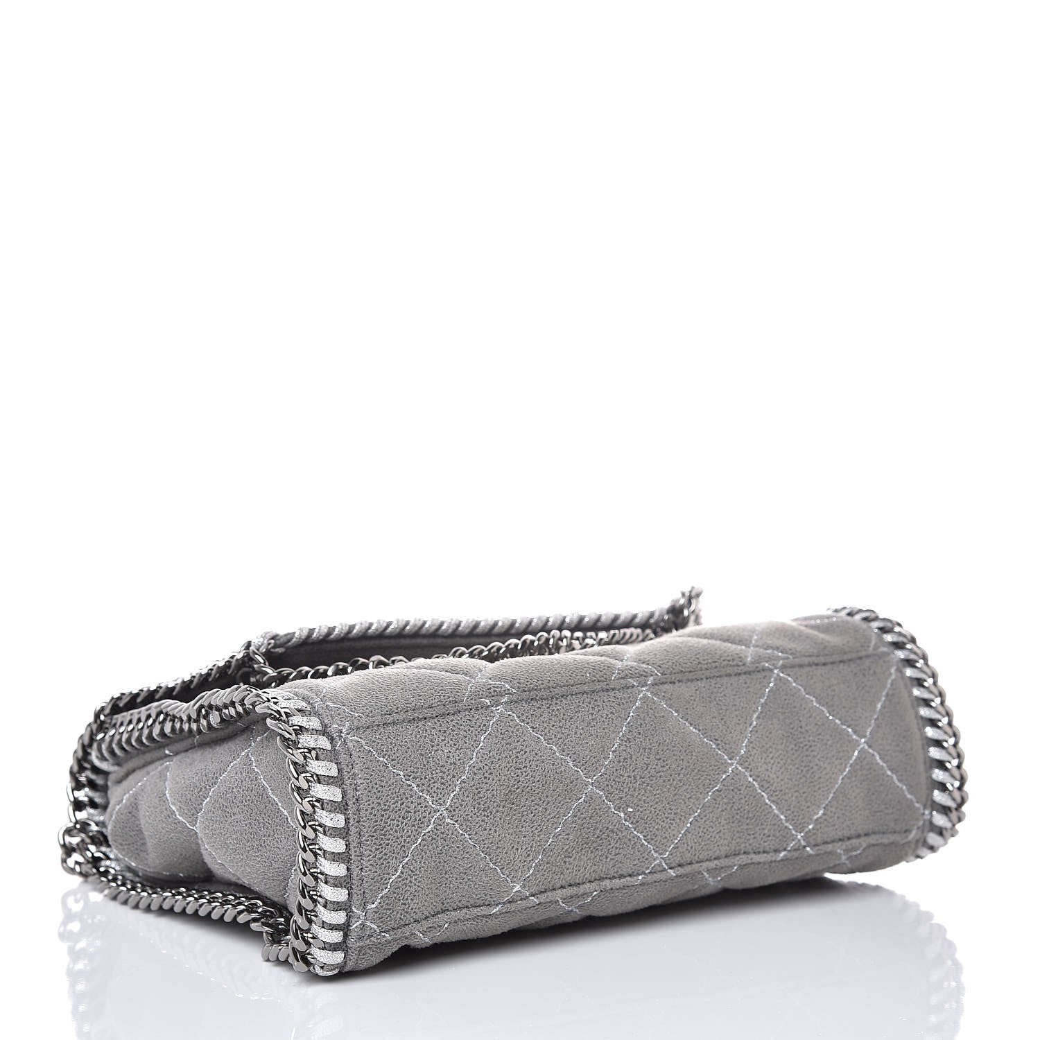 Stella McCartney Shaggy Deer Quilted Mini Falabella Grey 4 of 8