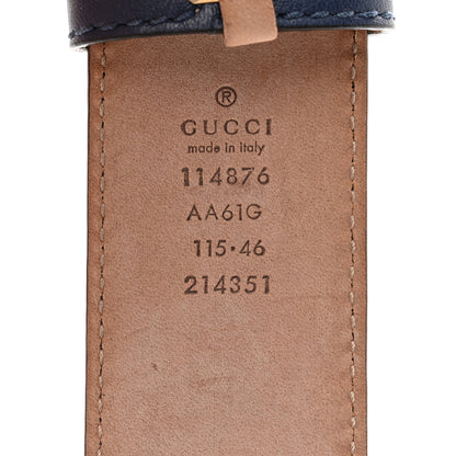 Gucci Guccissima Interlocking G Belt 115 46 Navy 3 of 4