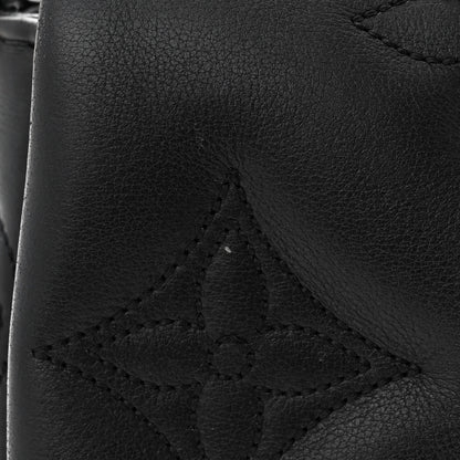 Louis Vuitton Calfskin Bubblegram Wallet On Strap Black 10 of 12
