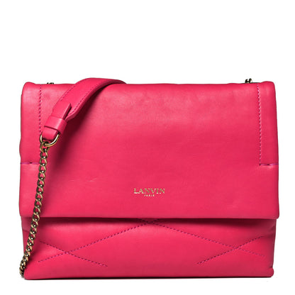 Lanvin Lambskin Quilted Mini Sugar Flap Shoulder Bag Fuchsia 1 of 9