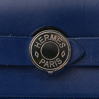 Hermes Toile Militaire Vache Hunter Herbag Zip Retourne 31 PM Bleu Electrique Bleu Saphir 13 of 13