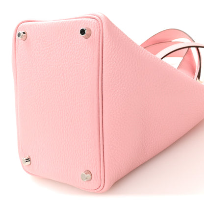 Hermes Taurillon Clemence Picotin Lock 18 PM Rose Sakura 10 of 11