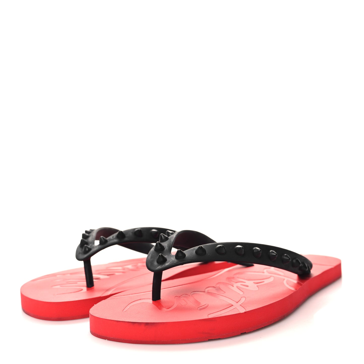Rubber Spike Loubi Donna Flip Flop 40 Black
