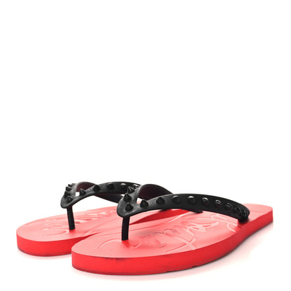 Christian Louboutin Rubber Spike Loubi Donna Flip Flop 40 Black 2 of 6