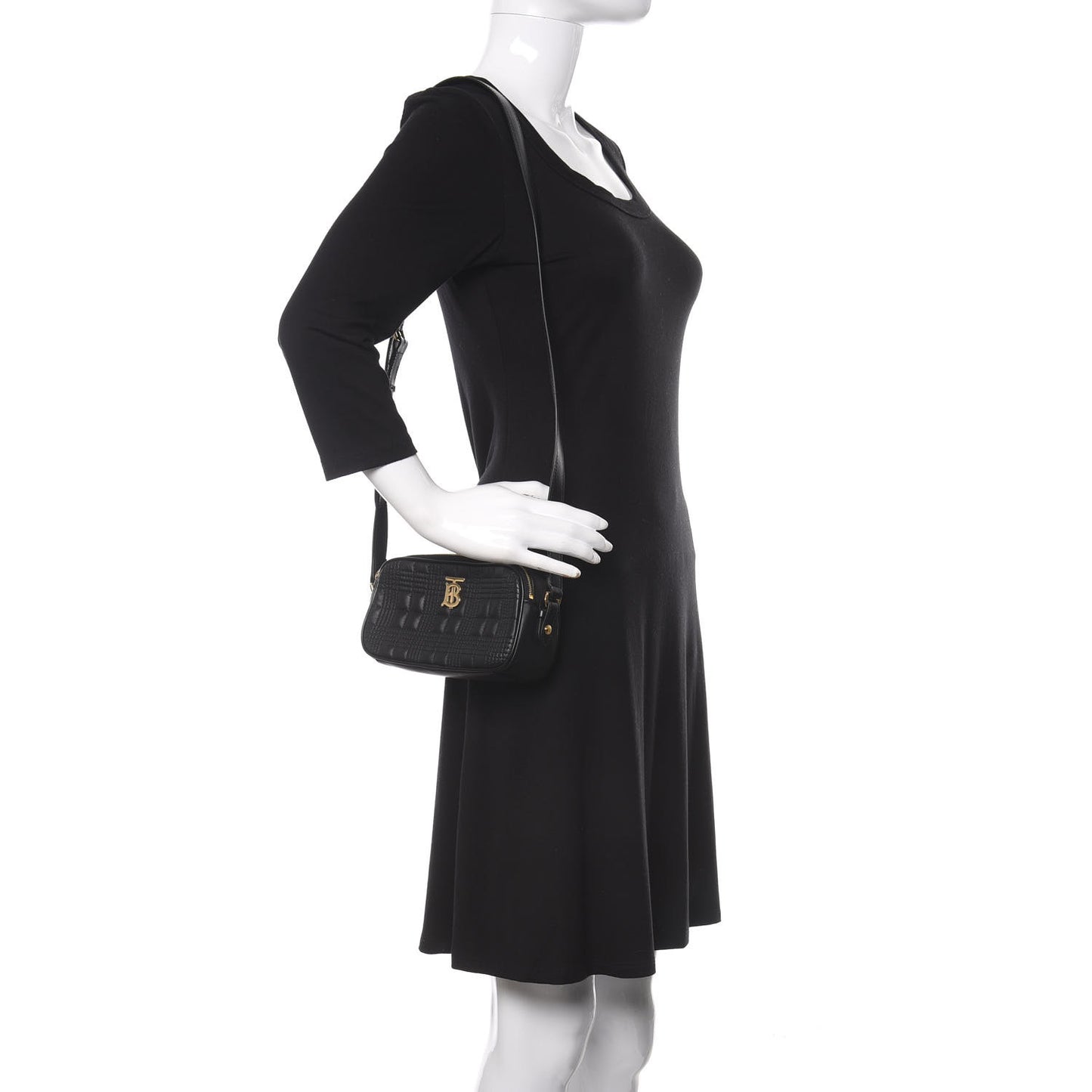 Lambskin Quilted Mini Camera Bag Black