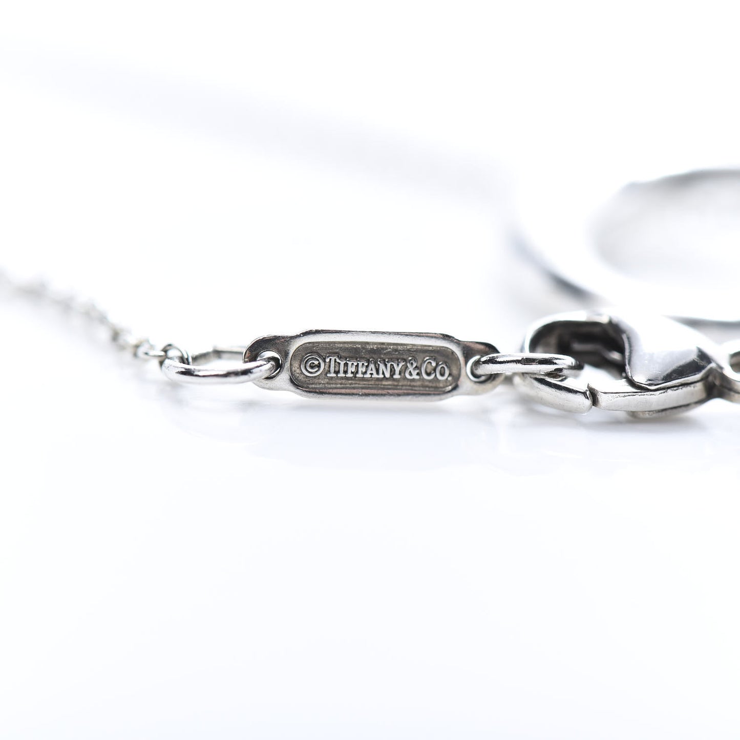 Sterling Silver 16mm Elsa Peretti Open Heart Pendant Necklace