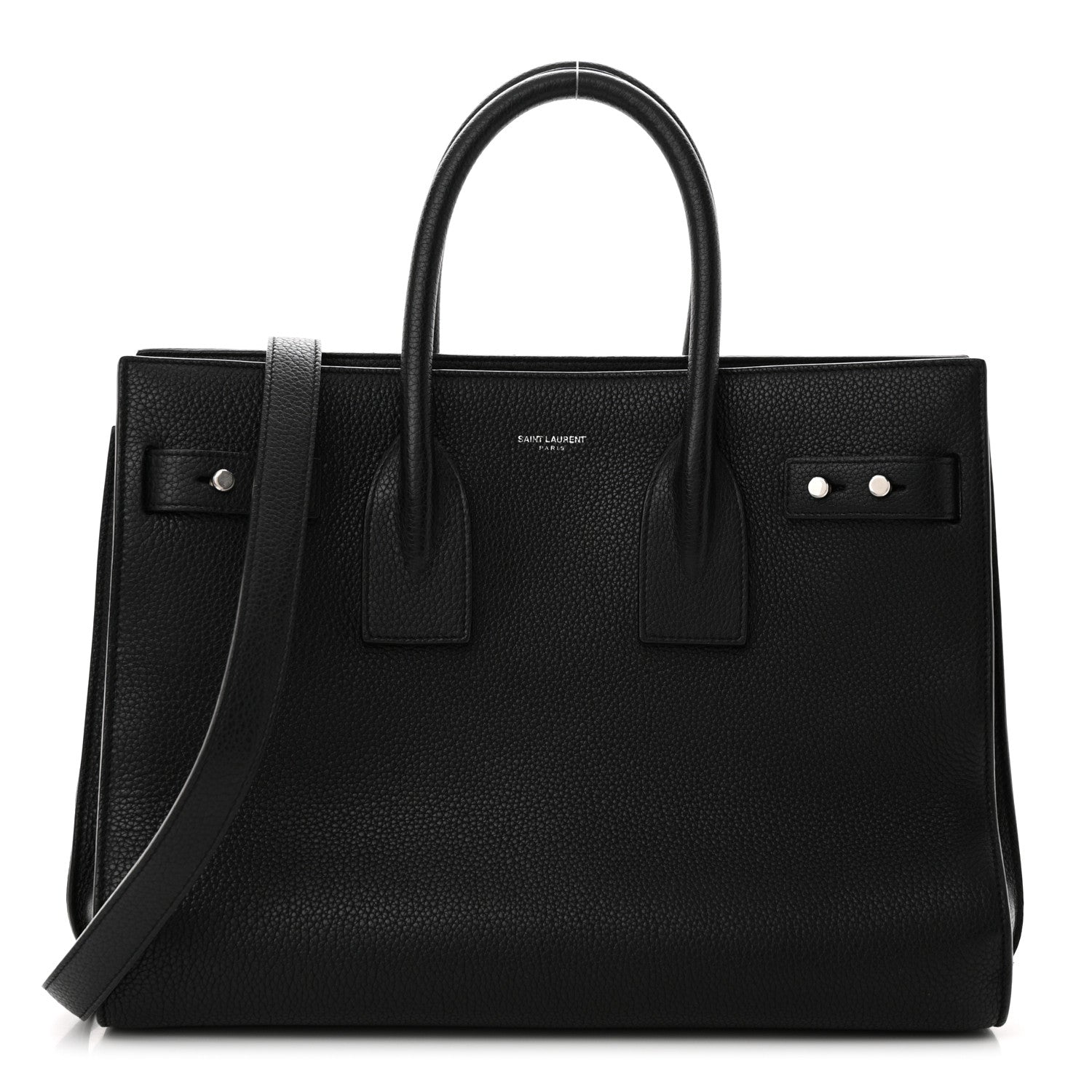 Saint Laurent Grained Calfskin Small Supple Sac De Jour Black 1 of 11