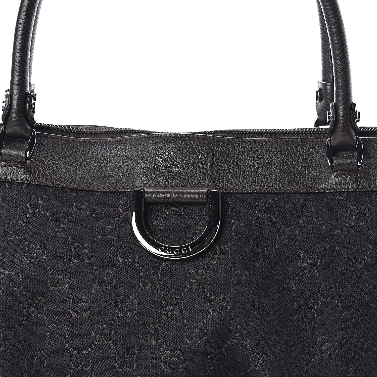 Gucci Monogram D Ring Tote Dark Brown 6 of 8