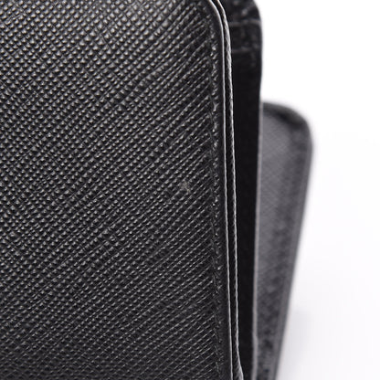 Prada Saffiano Compact Triangle Wallet Black 12 of 15