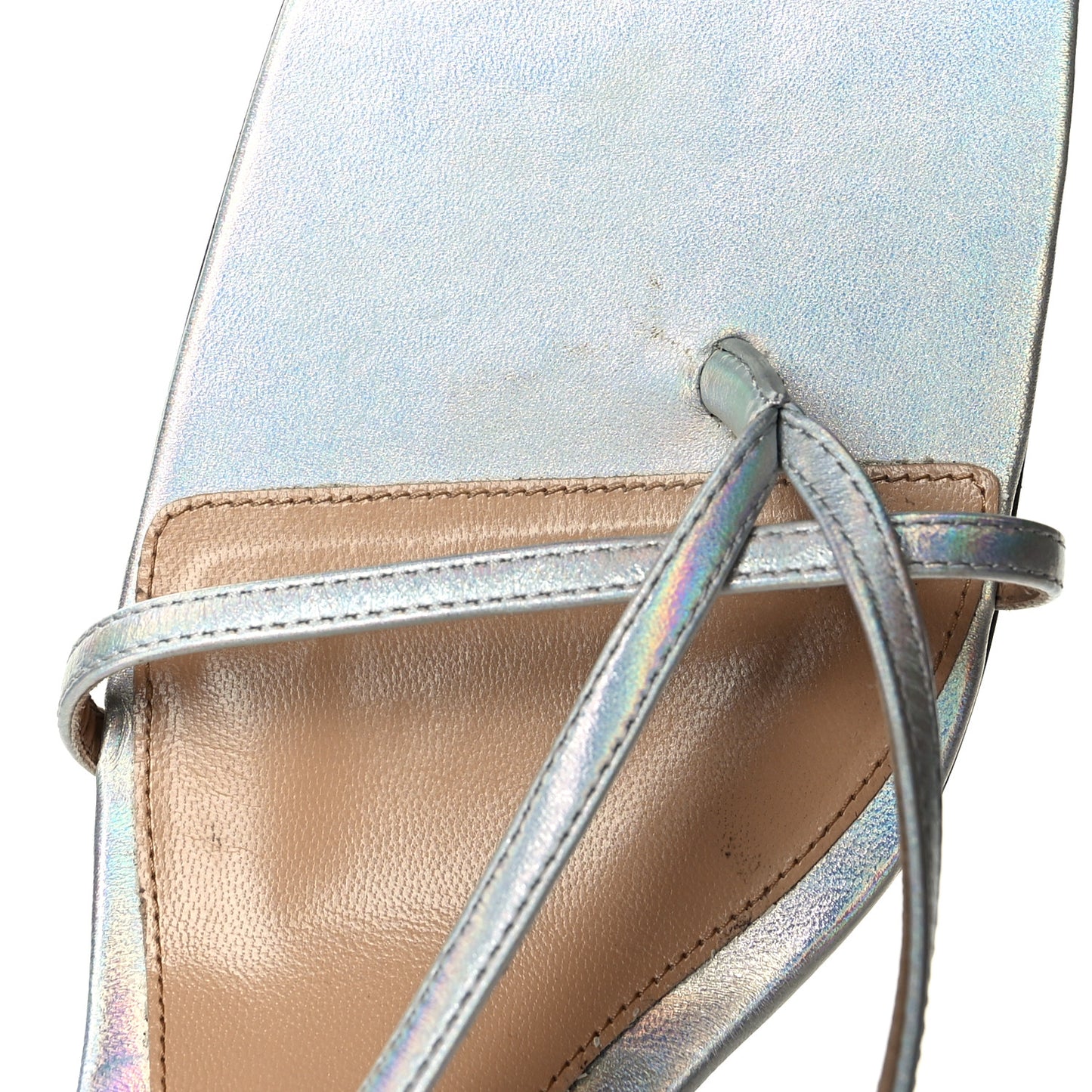 Laser Nappa Stretch Multi Strap 90mm Sandals 41 Moon Drop