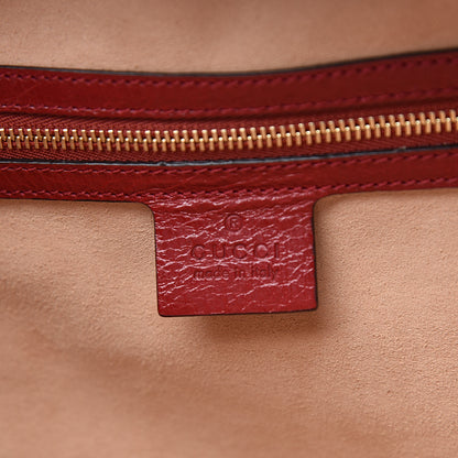 Gucci Suede Calfskin Web Small Ophidia Top Handle Shoulder Bag New Blue Romantic Cherry 6 of 10