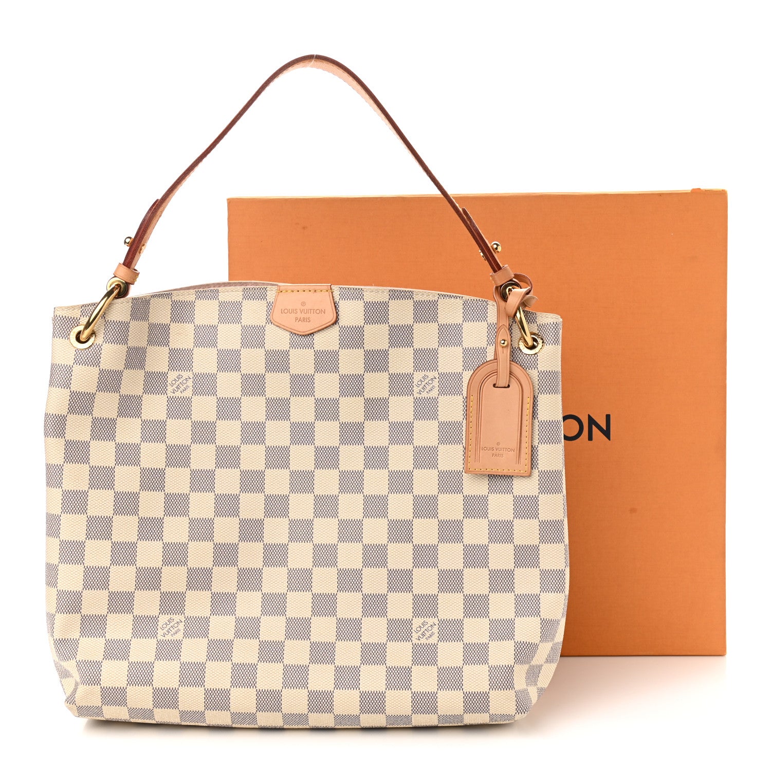 Louis Vuitton Damier Azur Graceful PM Rose Ballerine 12 of 12