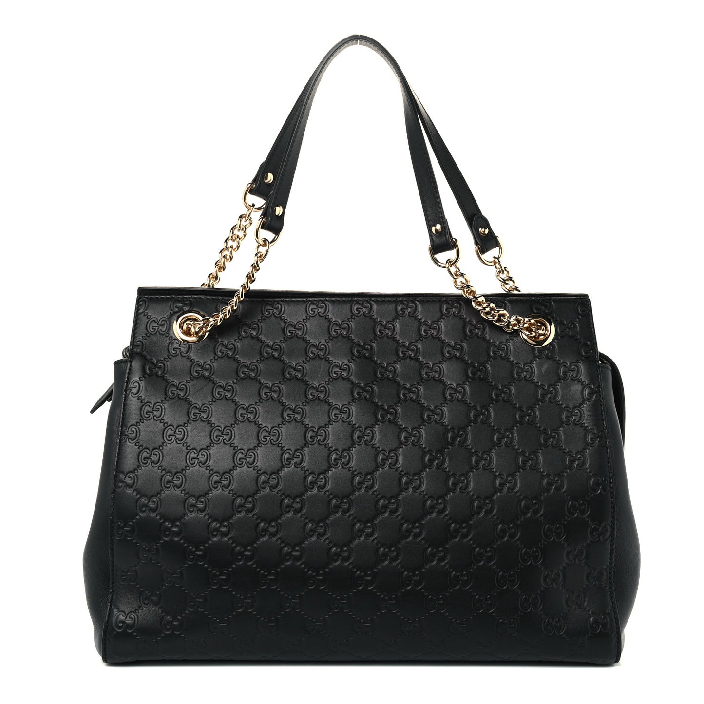 Guccissima Signature Large Shoulder Tote Bag Black