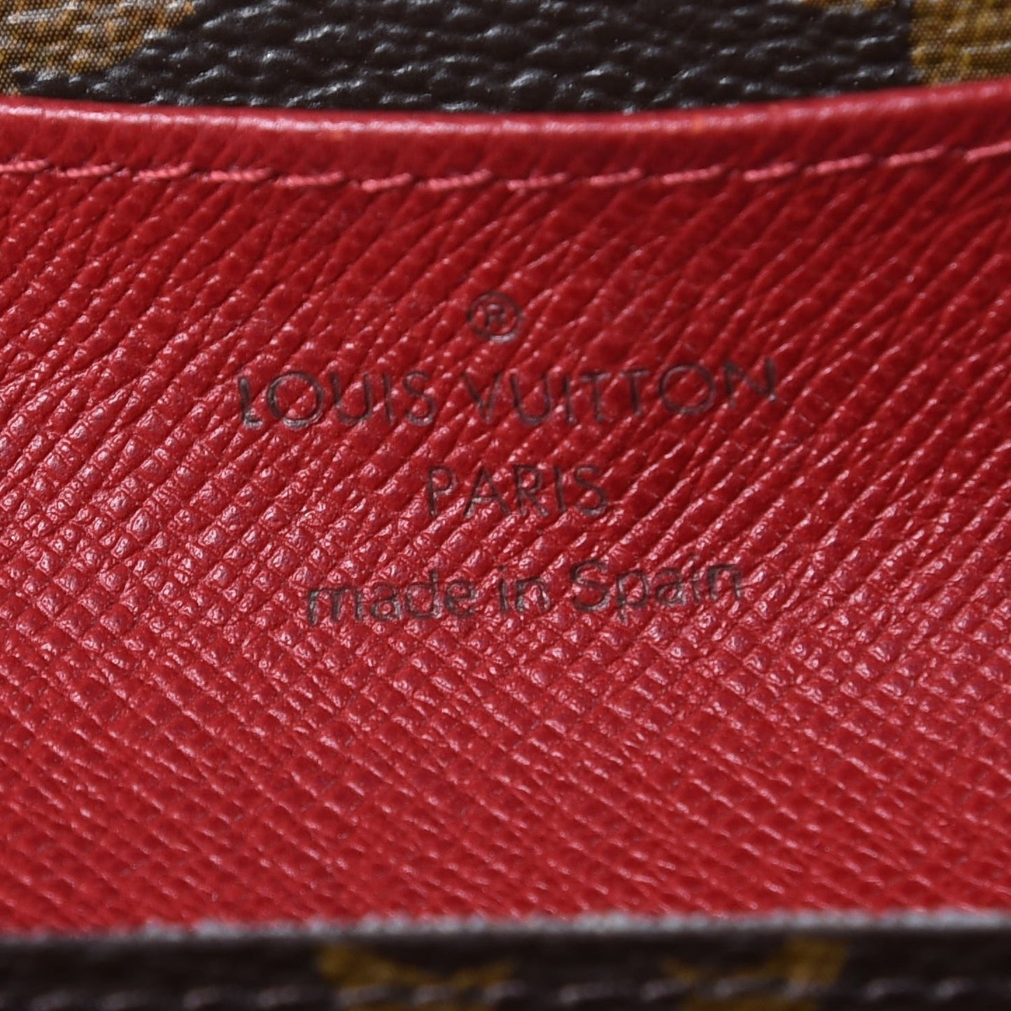 Monogram Emilie Wallet Red