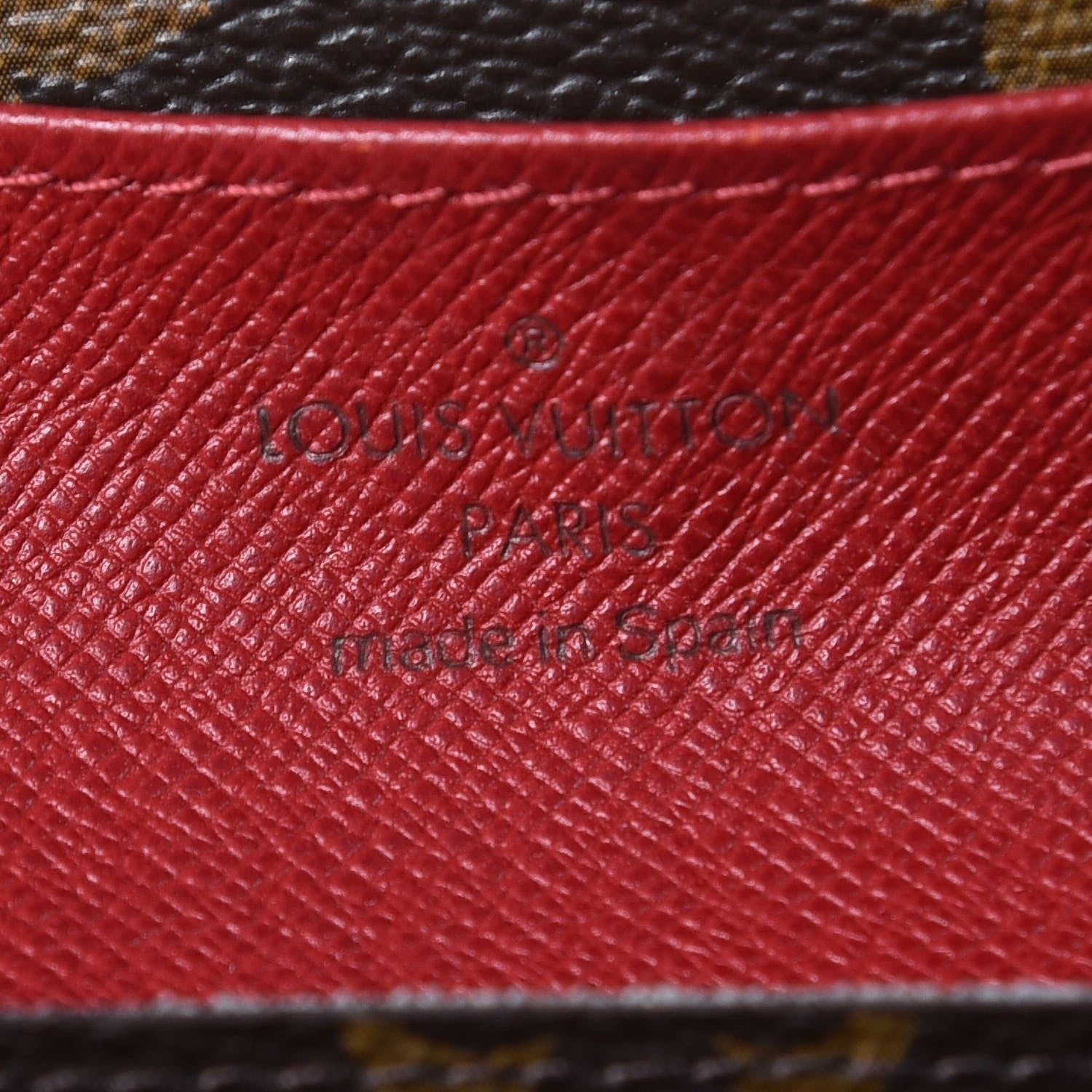 Louis Vuitton Monogram Emilie Wallet Red 6 of 12