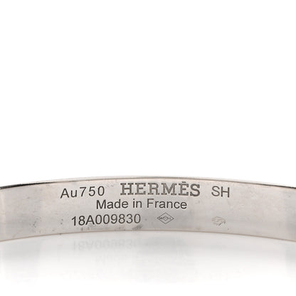 Hermes 18K White Gold Blue Sapphire PM Collier De Chien Pave Bracelet SH 3 of 3