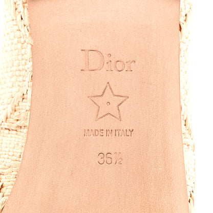 Christian Dior Raffia Cannage Ballet Flat 36.5 Straw 6 of 9