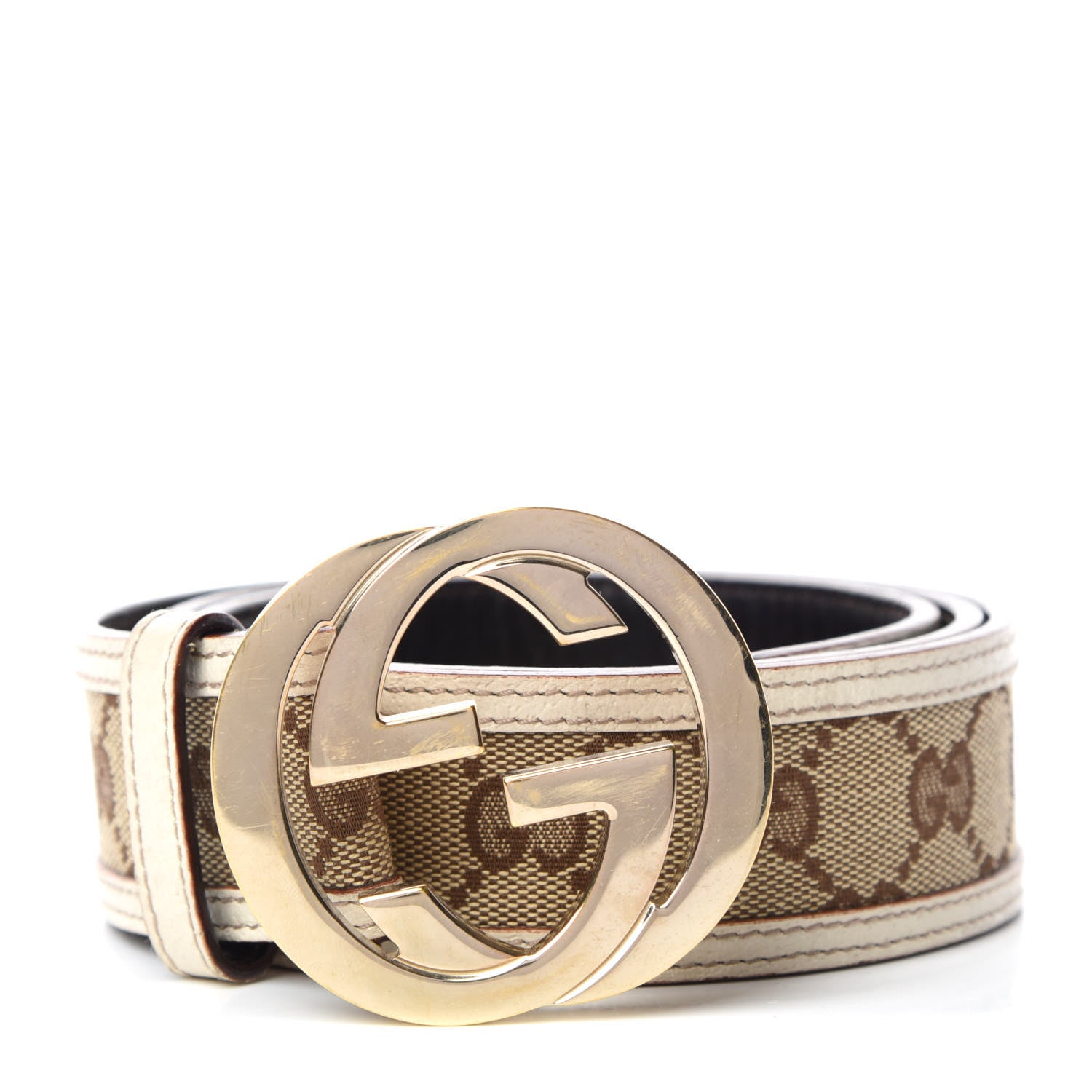 Gucci Monogram Interlocking G Belt 95 38 Off White 1 of 8