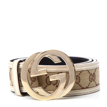 Gucci Monogram Interlocking G Belt 95 38 Off White 1 of 8
